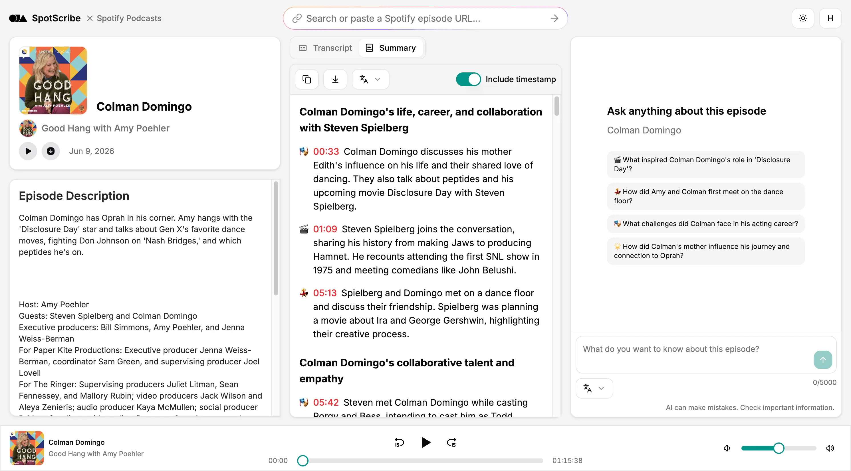 Spotify Podcast Summarizer